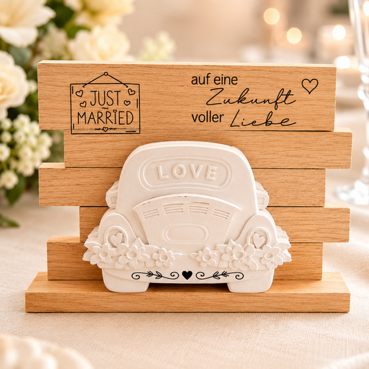 Hochzeitsdeko „Just Married“ – Handmade Geschenkidee zur Hochzeit