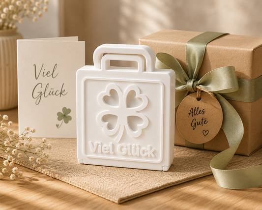 Leuchtdeko „Viel Glück“