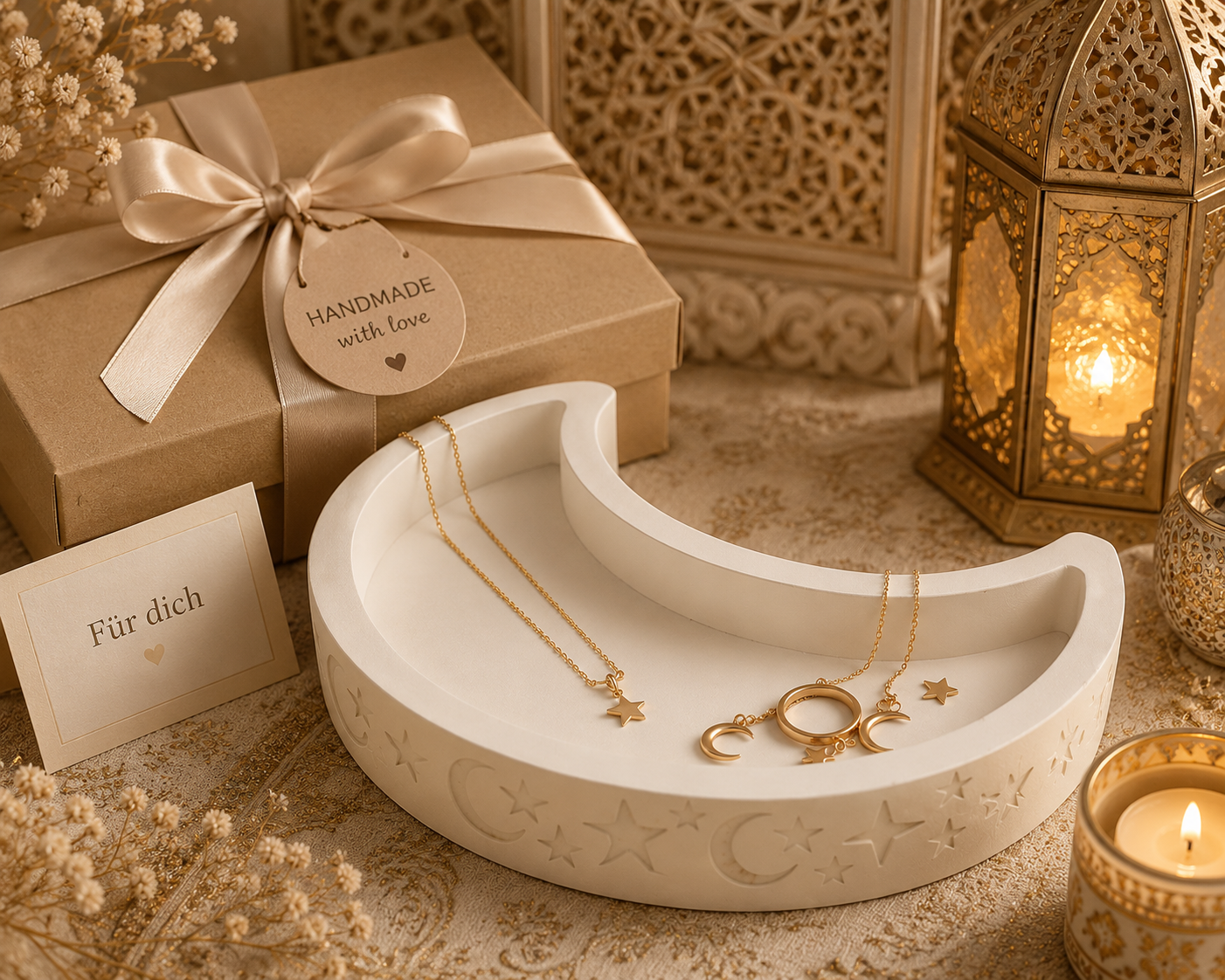 Schmuckschale Mond – Magische Dekoration für Schmuck, Schlüssel & kleine Schätze